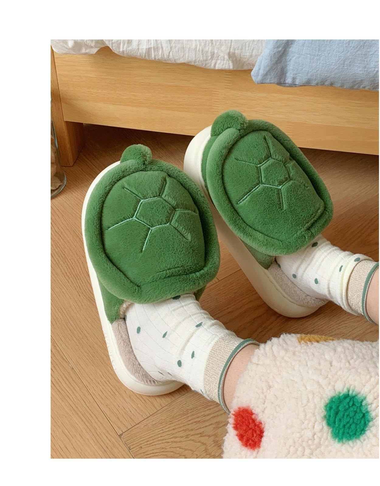 Pantofole Pelipustose Pannelli Di Cotone Per Suola Morbida Per Le Donne Invernali Invernali Calde E Comode Scarpe Da Interno-verde-35-36