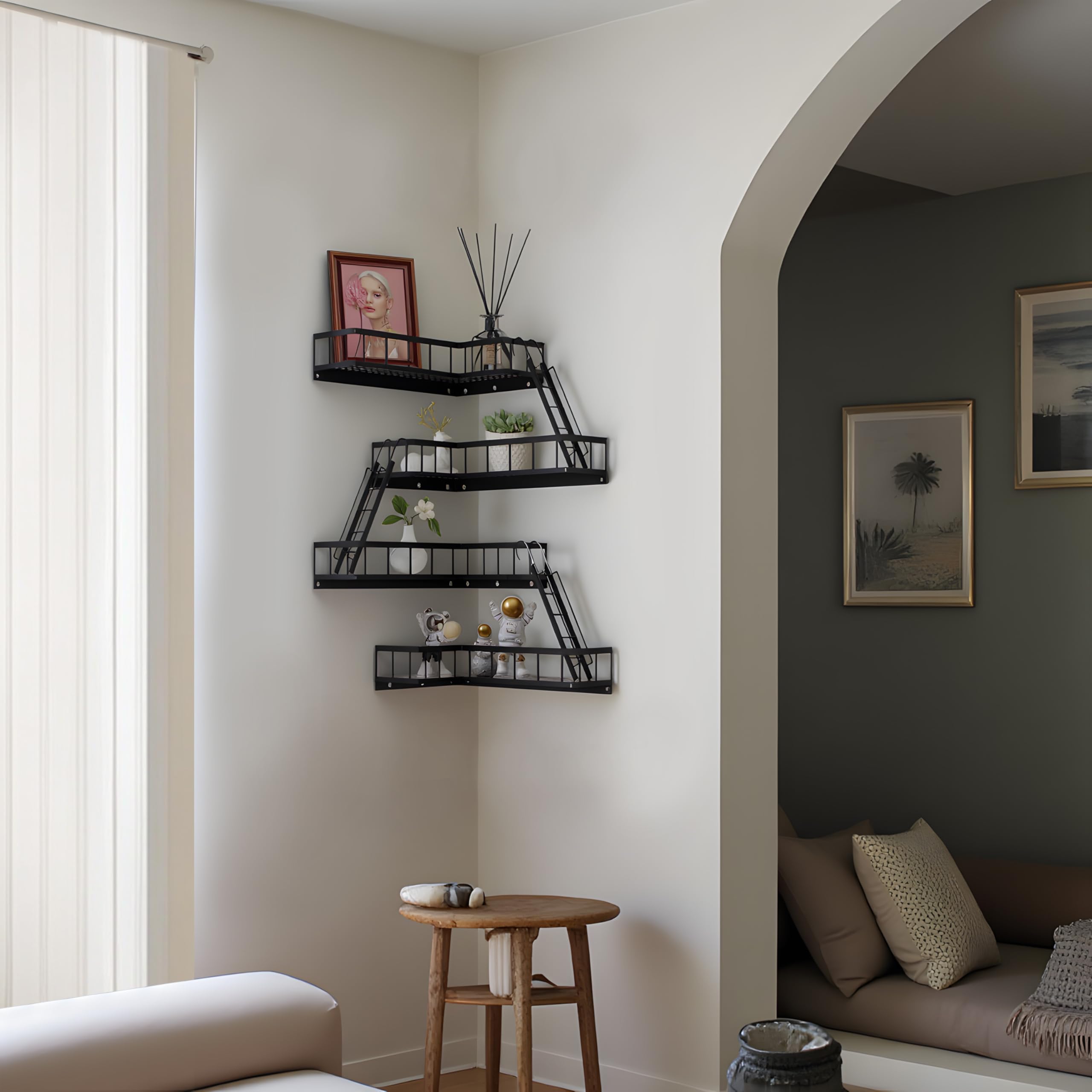 Amazon.com: BRLBZXJY Fire Escape Wall Shelf, Modern City Style