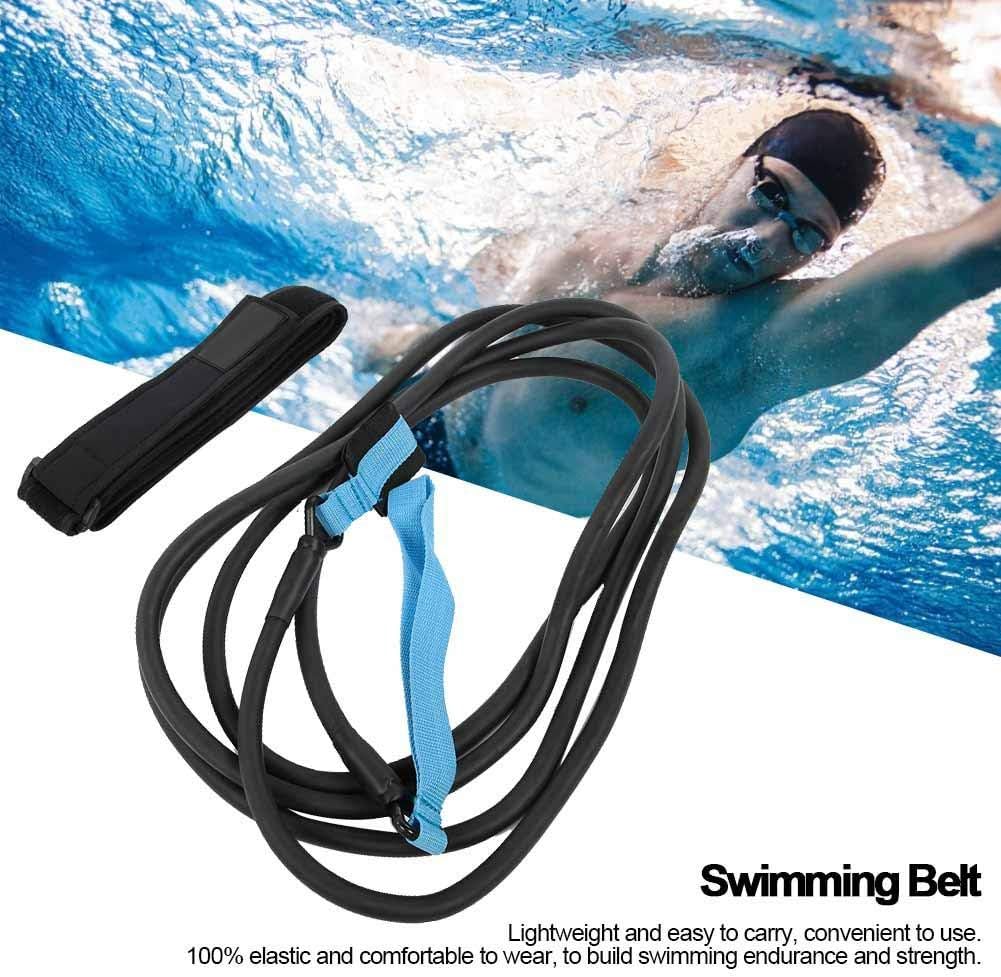 EVTSCAN Swim Training Belt Adjustable Length,4m Swim Resistance Belt Swimming Exerciser Traction Leash Rope Pool Accessories