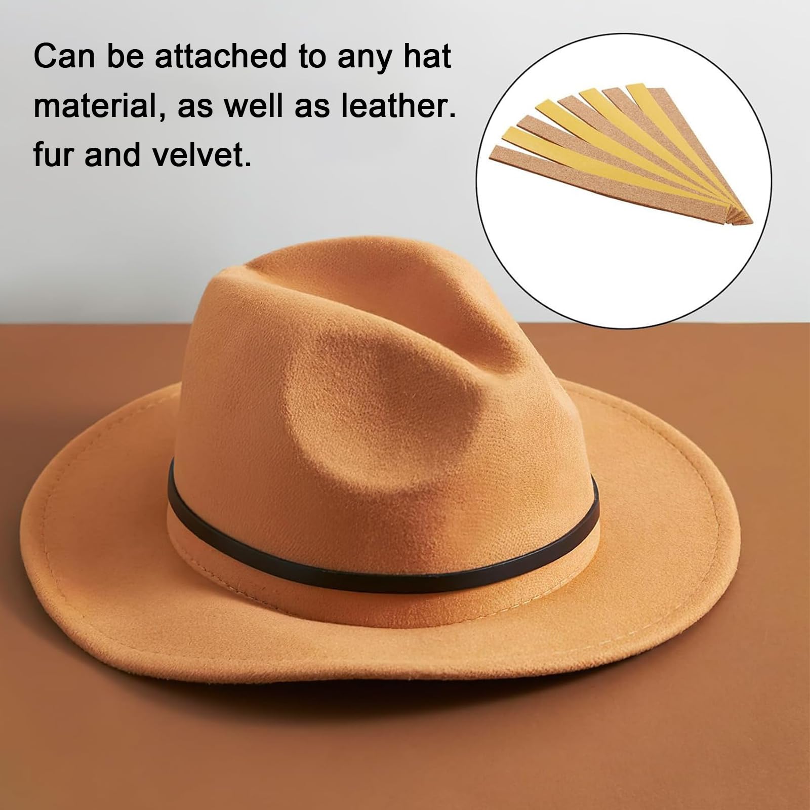 Strisce Di Sughero Autoadesive 200x20x2mm Per Regolare La Vestibilità Dei Cappelli
