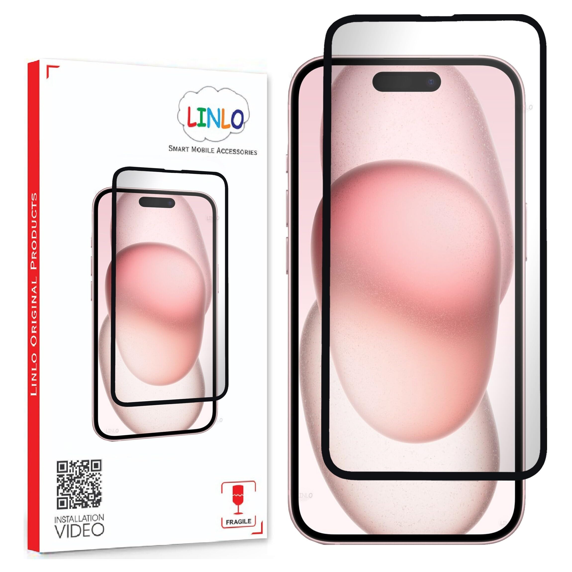 Tempered Glass Screen Protector for iPhone 13/13 Pro/14/16e/17e Edge-to-Edge Full Coverage Case Friendly, Anti Scratch and Bubble free Installation Kit - Black-image-41
