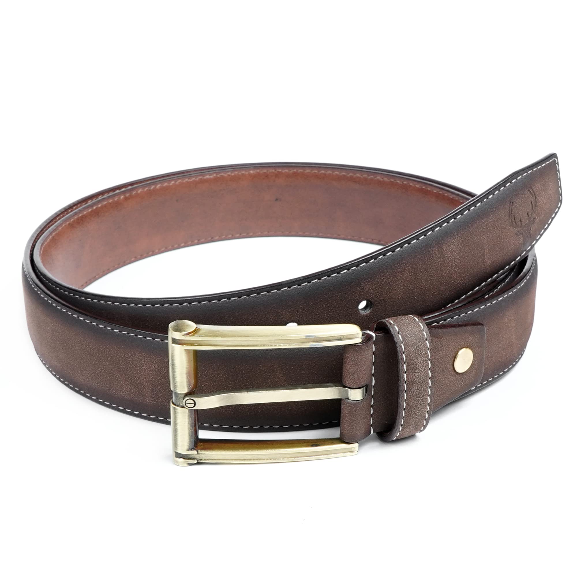 Croco Profile Finish Formal Casual Mens Belt For Men Leather With Zinc Buckle (CROCO) (Adjustable Waist Size - 44 Inchs)-image-25
