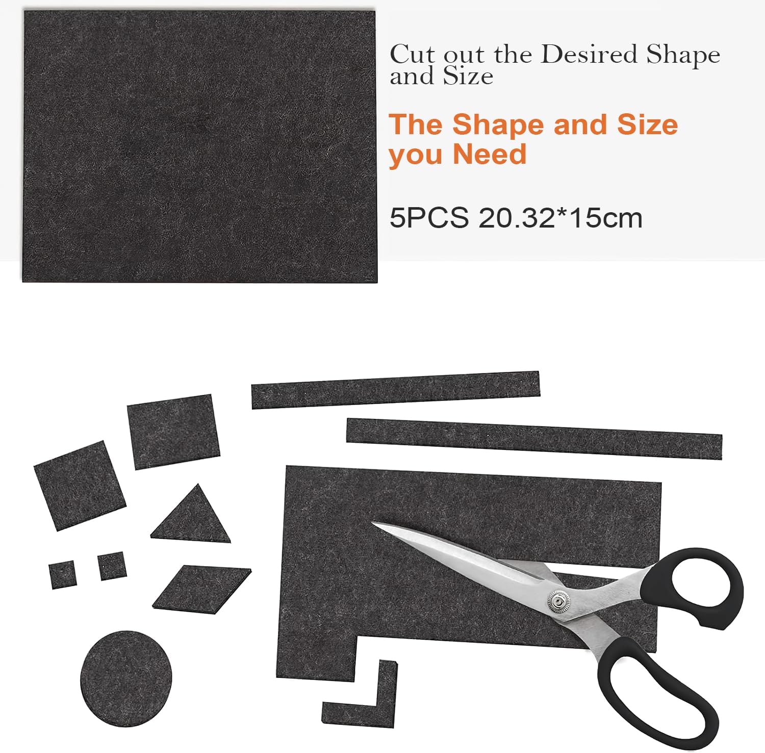 Furniture Pads 20.32x15cm Self-Adhesive Felt Pads Floor Protection | Anti-Scratch Felt | Noise Reduction | Easy Peel & Stick