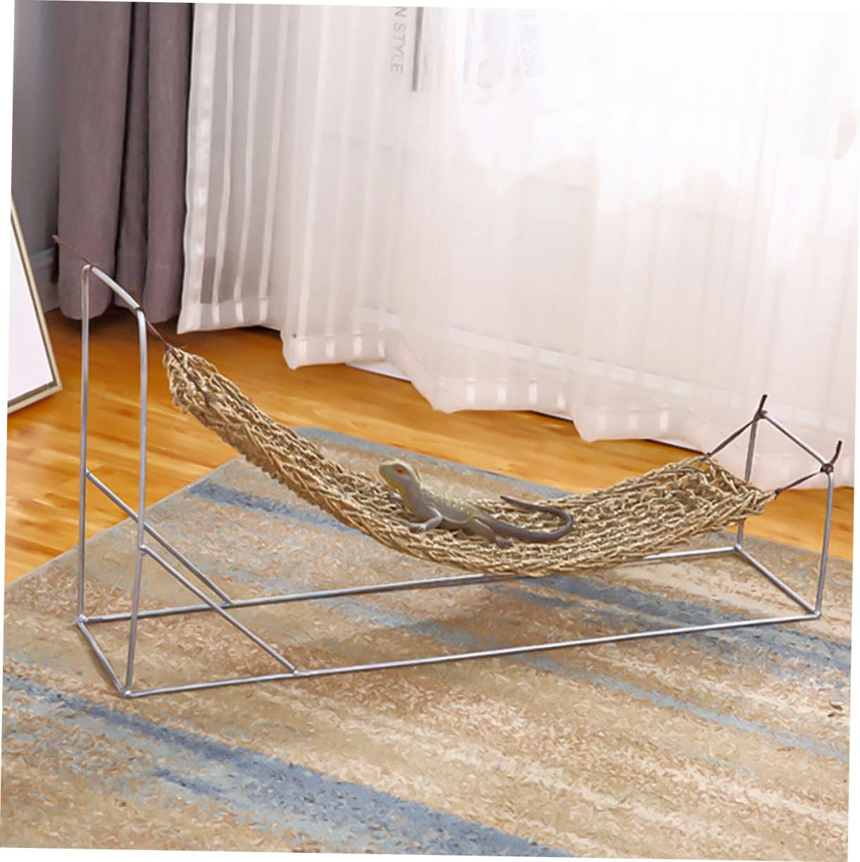 2pcs Reptile Hammocks for Lizards Snakes Durable Seagrass Lounger for Bearded Dragons Iguanas Pet Hammock Tank Accessories