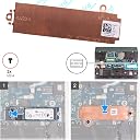 Deal4GO M.2 2280 SSD Heatsink Thermal Shield 26X1Y 026X1Y w/Support Bracket X8MY9 0X8MY9 for Dell G15 5510 5511 5515 5520 5521 5525 gallery image