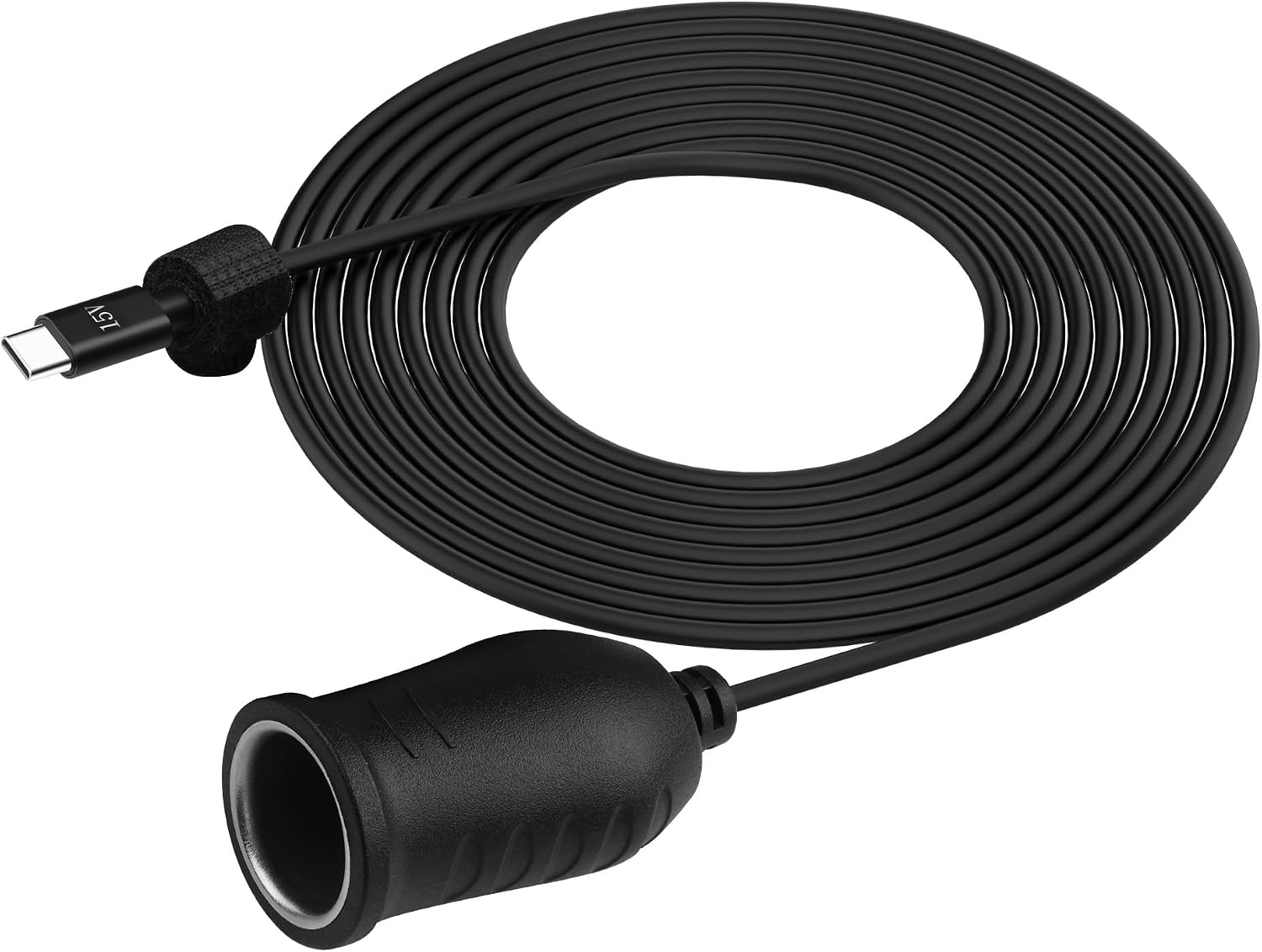 USB C to Cigarette Lighter Adapter Type-C Plug Charging Cable,Compatible with Dash Cam,GPS,Car LED Lights (12V Type-C Male to Cigarette Lighter Socket Charging Cable, 3M/9.84FT)