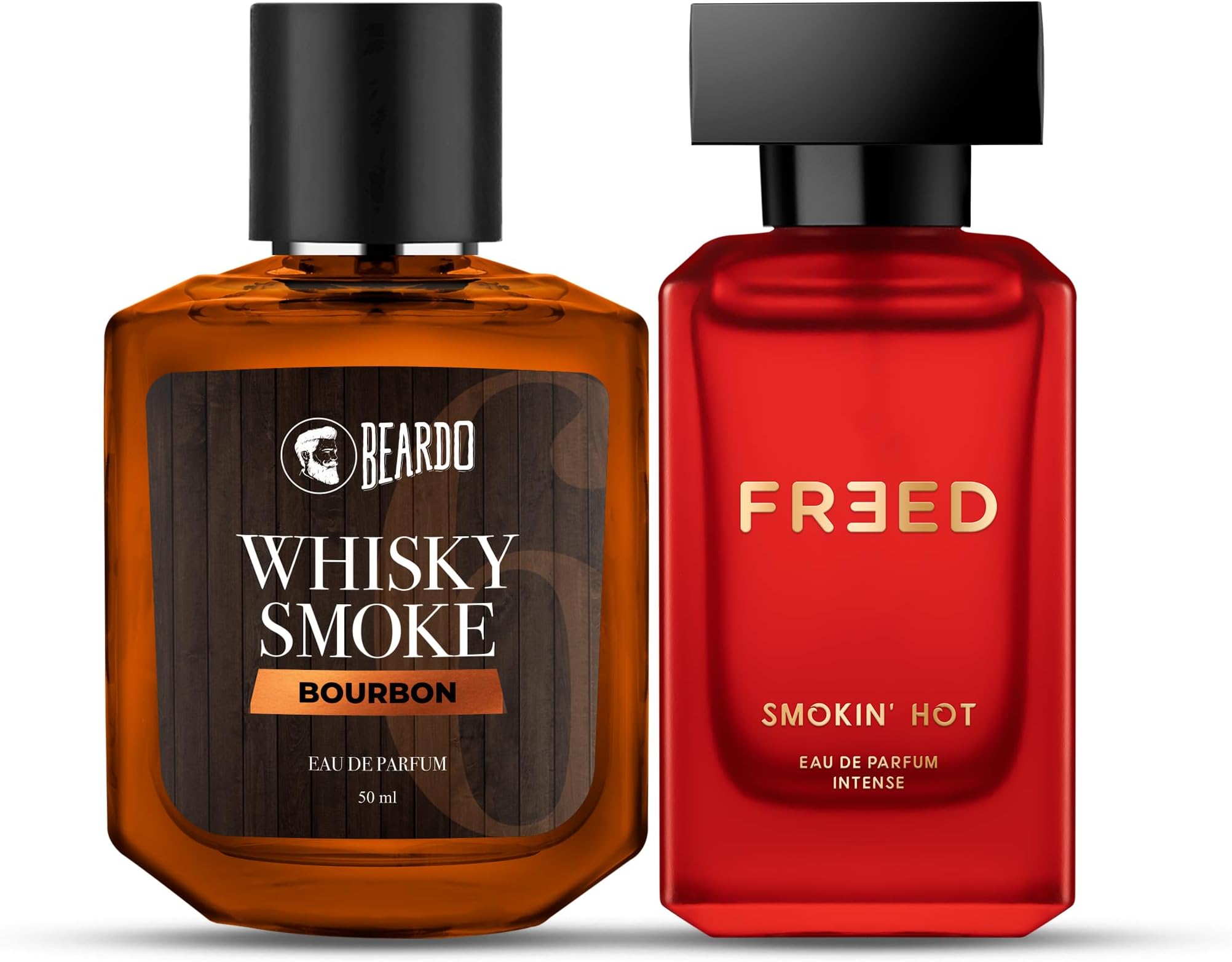 BEARDO Whiskey Smoke Bourbon & Freed Smoking Hot Perfume Edp Set Of 2 | For Unisex | Anniversary Gift For Couple Special | Wedding Gift For Couples | Gift For Men | Gift For Friends