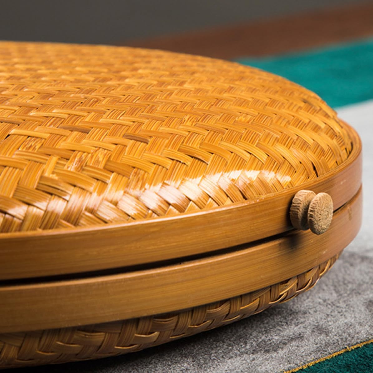 ULTECHNOVO Tea Accessory Storage Box with Divided Compartments for Organizing Tea Supplies, Eco-friendly Weave Basket for Storage, for Restaurant and Office Use