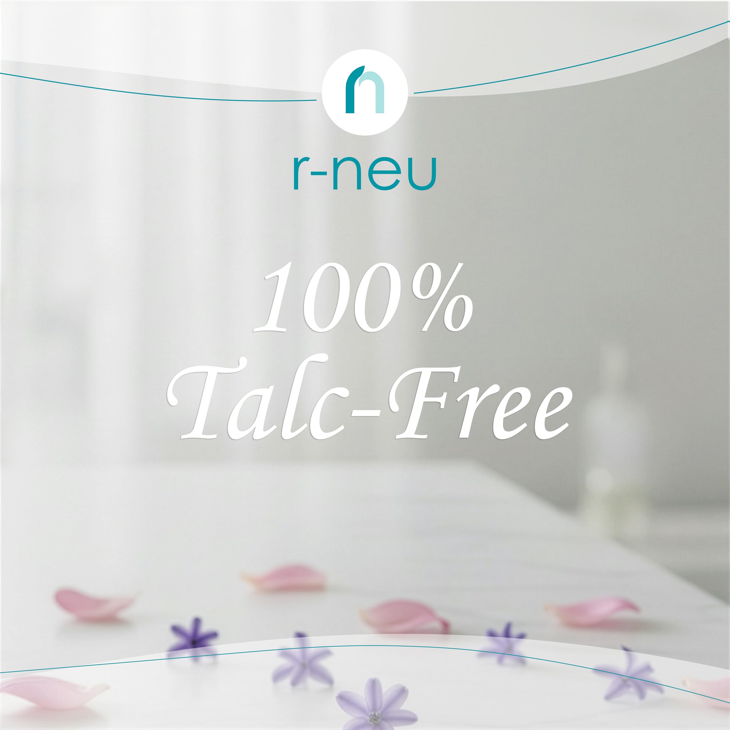 R-NEU Polvo Corporal para Mujer 10 onzas, Libre de Talco, Perfumado de Pétalos de Rosa, Extra Grande