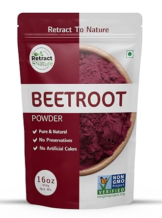 Retract To Nature Beet Root Powder-16 oz, 100% Natural, Red Superfood, Made from Himalayan Mountain hill