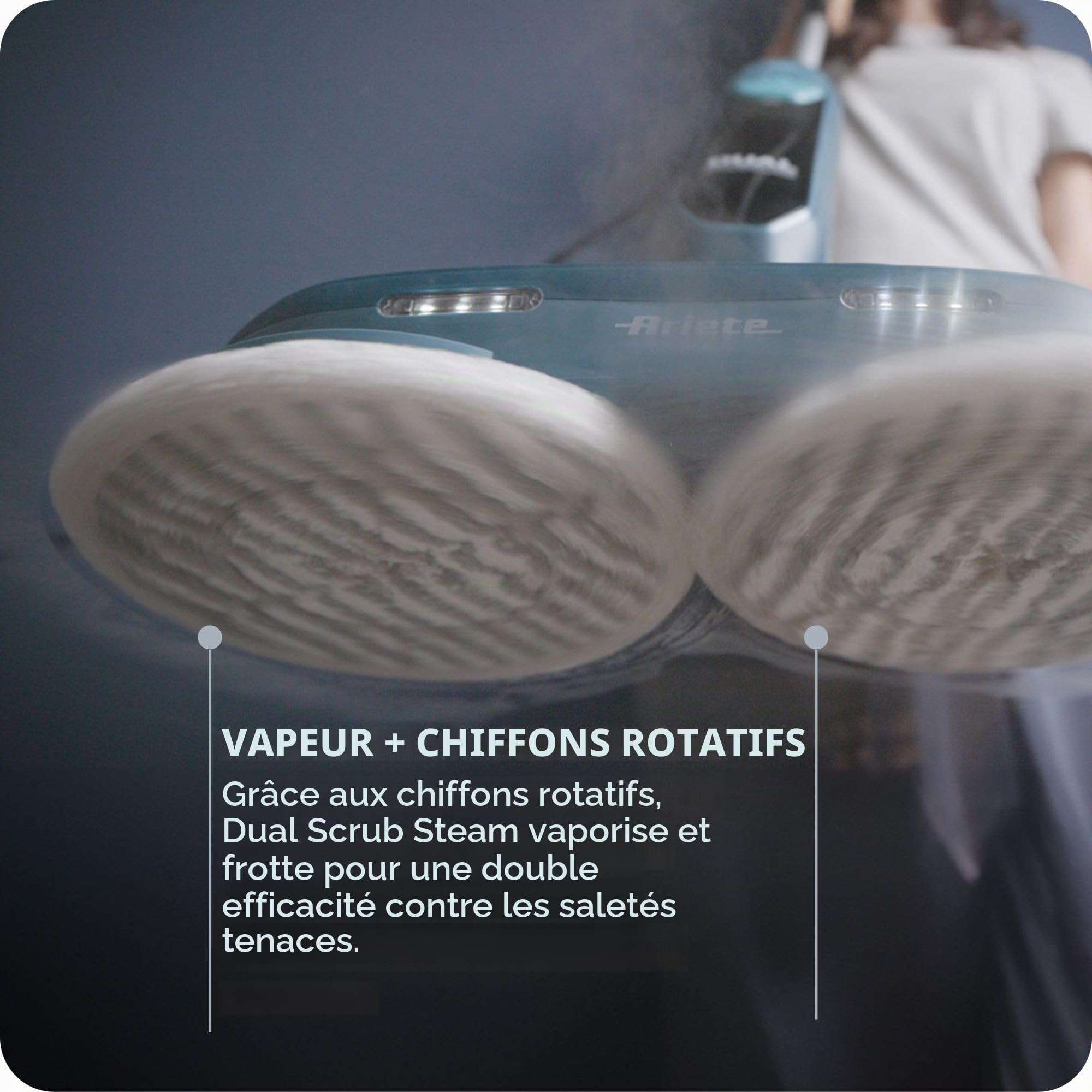 SCOPA A VAPORE 1200W 400ML DUAL SCRUB STEAM