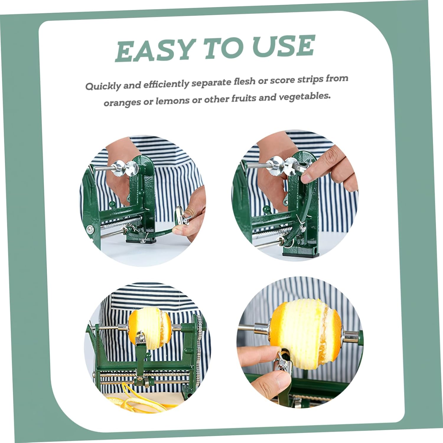 Hand-cranked Fruit Peeler Machine Heavy Duty Die-cast and Vegetable Peel Remover with Clamp for Quick and Efficient Peeling of Citrus and Other Fruits