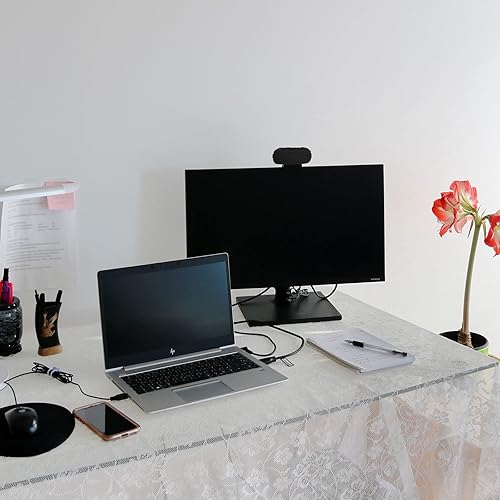 Miniatura 8 de Fundas de privacidad para lente de cámara web compatibles con Logitech HD C270, C310, C505, C920, C922, C922x, paquete de 2 fundas de tela para la