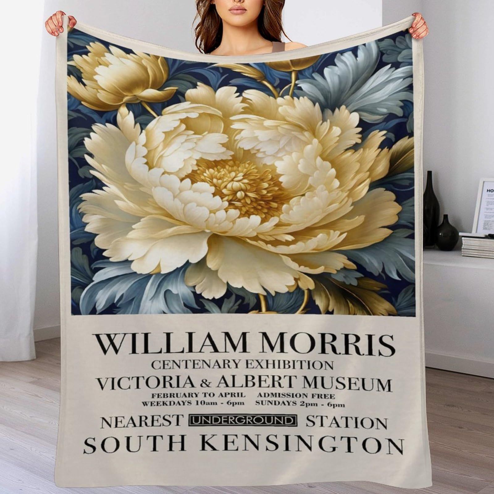 William-morris Posters Quilt Blanket (139) Fleece Blanket All Season Use Cozy Plush Lightweight Flannel Throw Blankets for Couch Sofa Bed 60"x80"