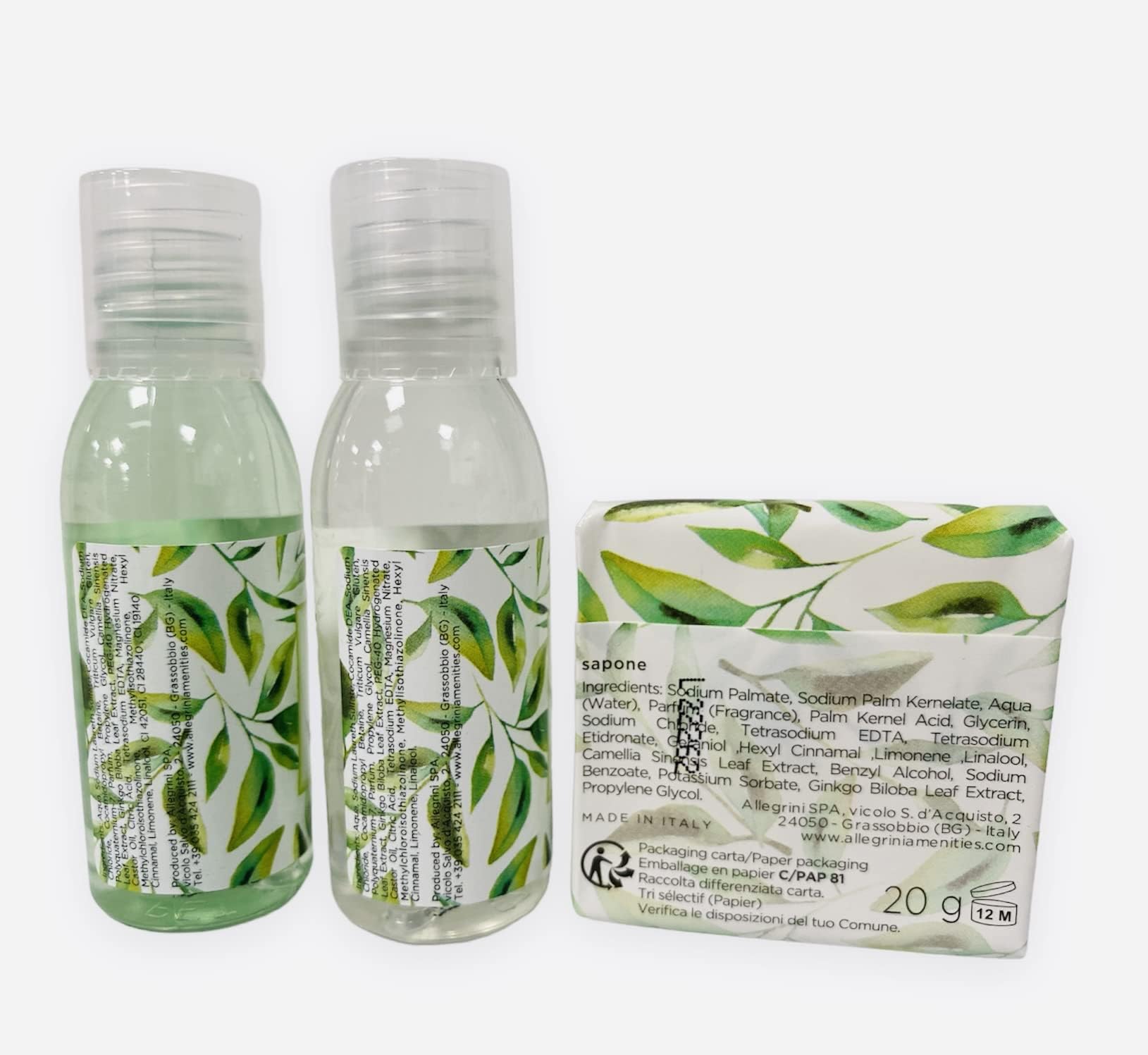 Linea cortesia Energy per Hotel, 150 pezzi totali (50 saponette da 20gr. + 50 shower gel da 30 ml. + 50 shampoo da 30 ml.): B07QGJWRJM SET CORTESIA COMPLETO