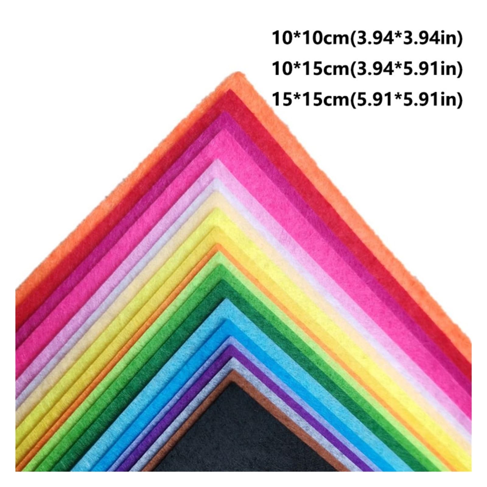 40 sztuk kolorowych kwadratów z filcu | 1 mm grube nietkane arkusze poliestrowe do szycia, handicraft i majsterkowania – różne kolory, odporne na rozmaite kolory, 20 x 30 cm każdy (30 x 30
