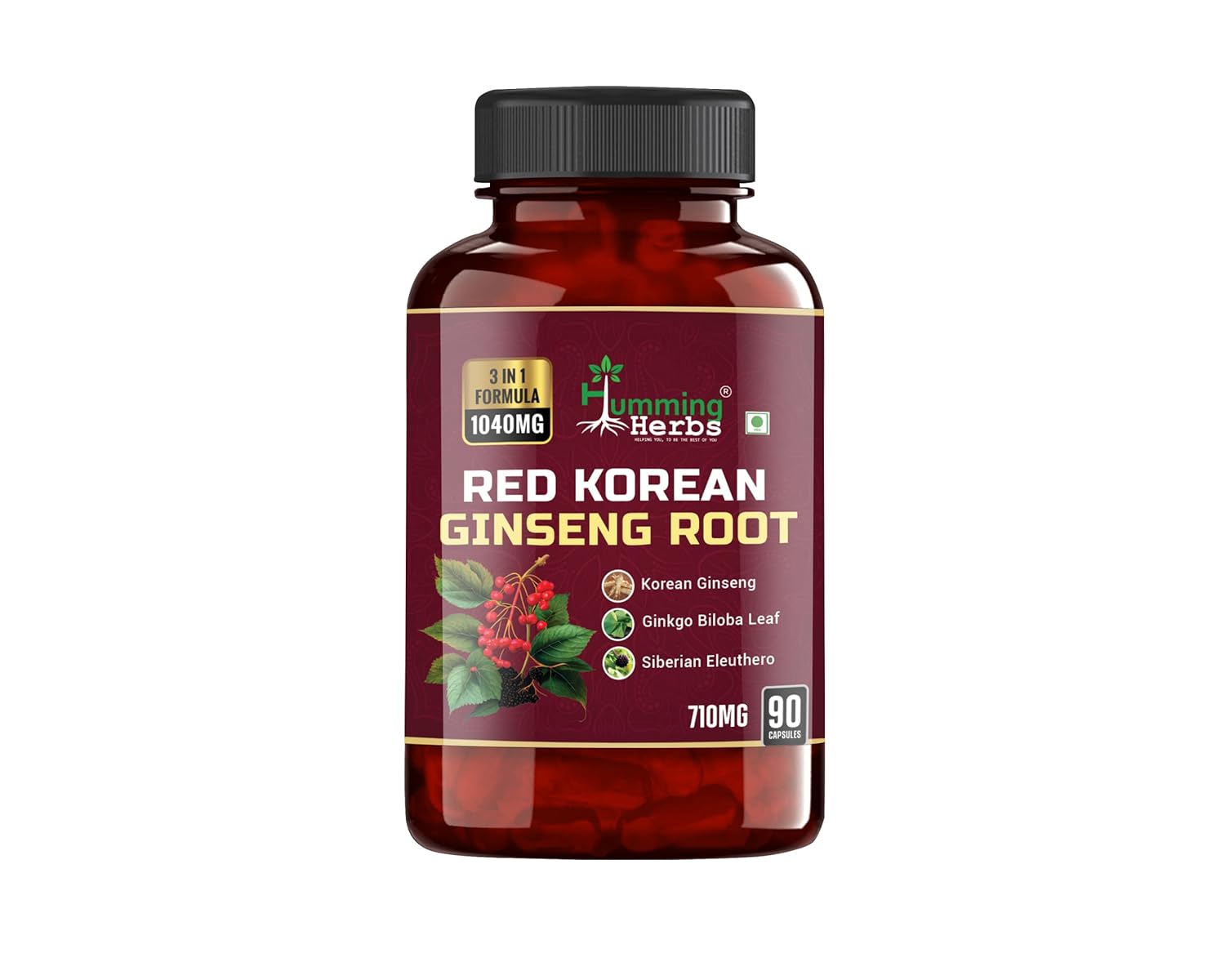Humming Herbs Red Korean Ginseng Energy Booster, Immune Support