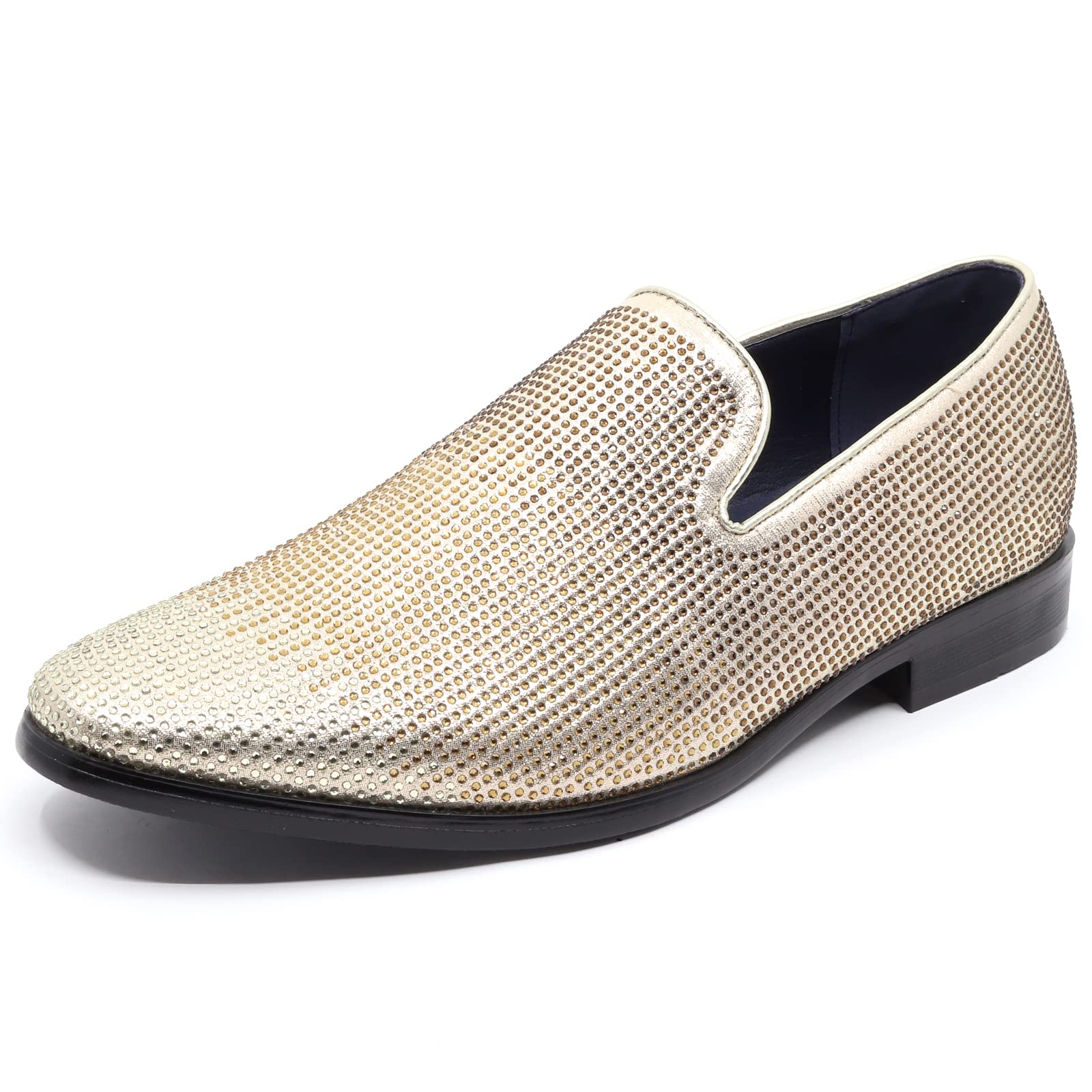 Men's Vintage Rhinestone Designer Classic Smoking Dress Tuxedo Loafers Slip On Shoes SM-29