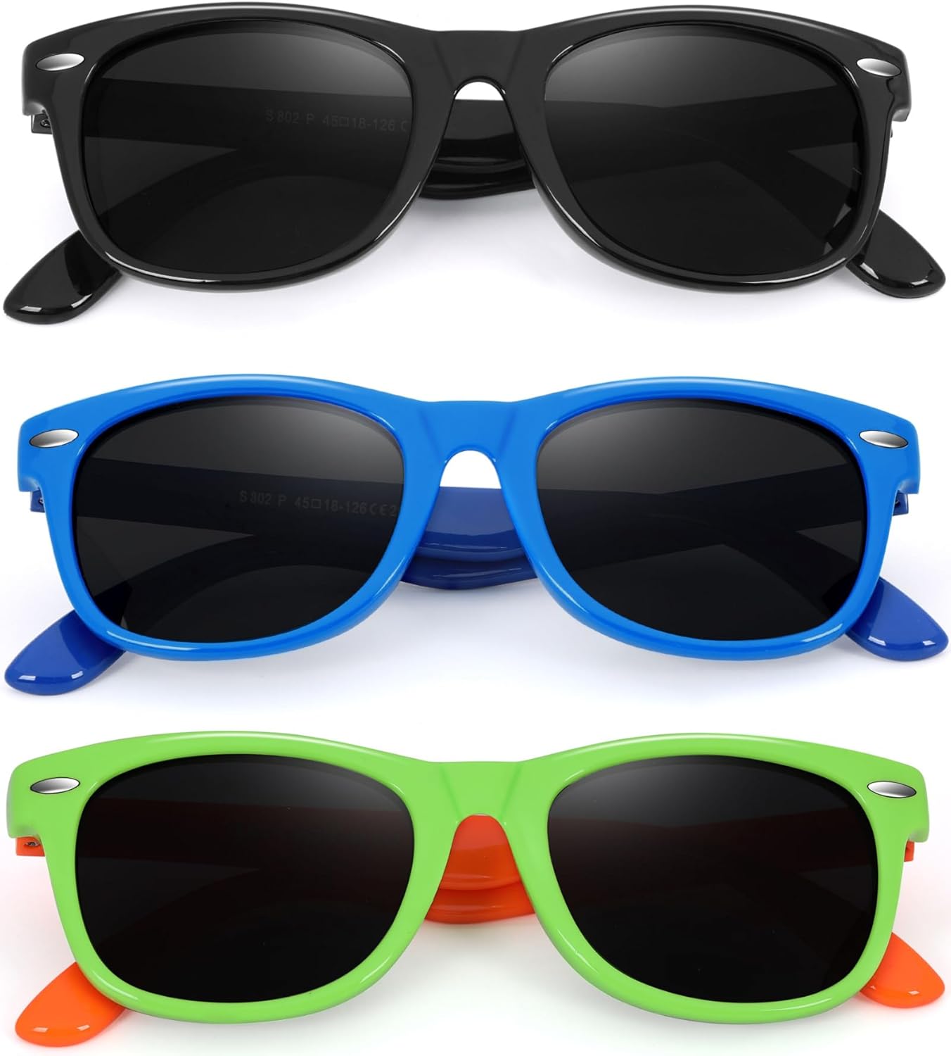 BEALER Kids Polarized Sunglasses for Girls Boys UV Protection Sun Glasses Flexible Rubber TPEE Shades for Children Age 3-9 - Image 3