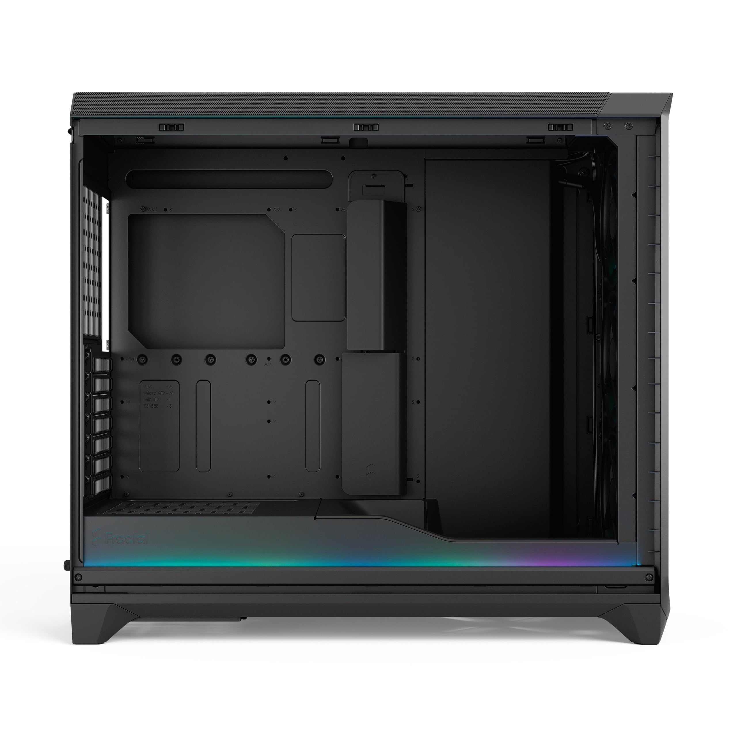 Fractal Design Meshify 3 XL Ambience Pro RGB - Boîtier PC Noir Verre Trempé - Flux d'air Élevé - Ventilateurs ARGB Inclus