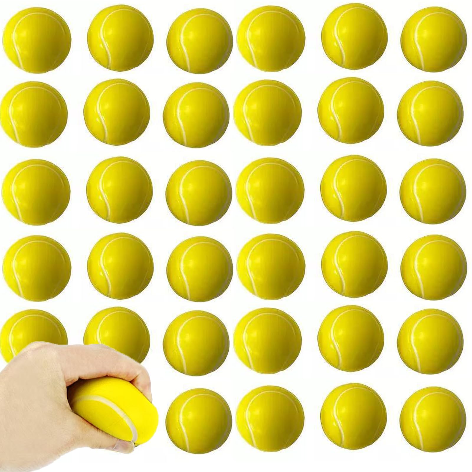 100 Stück Mini Tennis, Mini Schaumstoffbälle Kinder, Weiche Fussball Klein, Fußball Stressbälle, Sportbälle Fussball, Antistressball für Kinder und Erwachsene Fußball Party