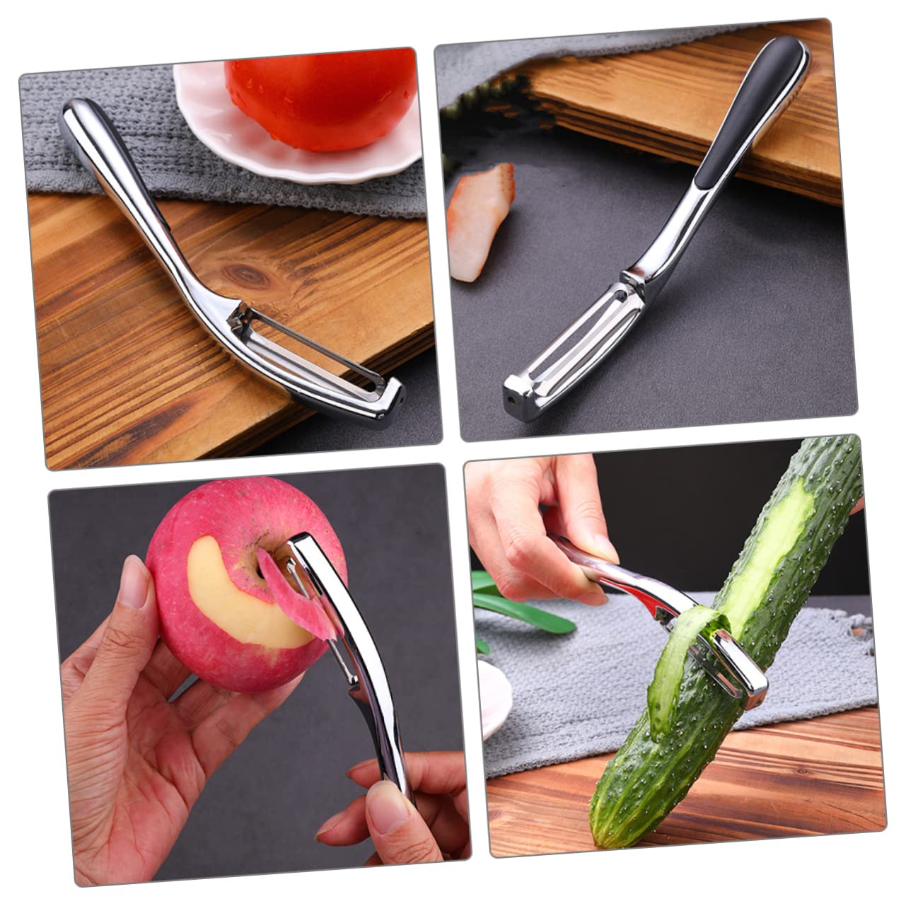 3pièces Éplucheur Acier pour Légumes Et Fruits Éplucheur De Pommes De Terre Carottes Pommes Et Poires Outil De Cuisine Pratique