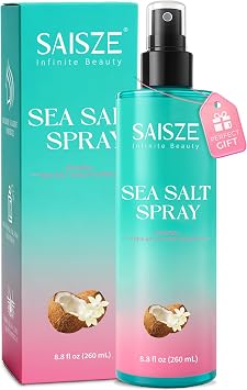 Sea Salt Spray for Hair Women, Beach Travel Essentials, 8.8 oz | Coconut Texturising Salt Water Spray, Effortlessly Achieve Wavy and Curly Hair, Stocking Fillers, Gift for Her