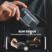 Vista 3 de VULKIT Cartera desplegable delgada VC310, Azul, Minimalista