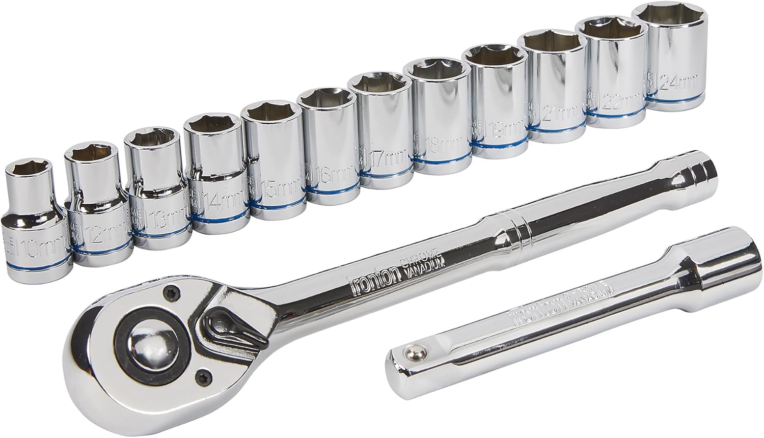 Ironton 14-Pc. 1/2in.-Drive Socket Set, Metric