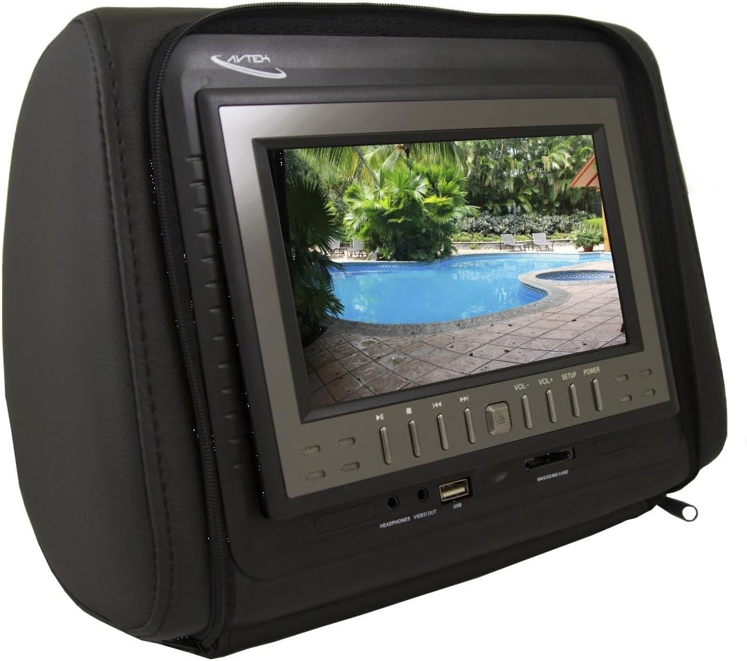 AV-HD704D-G Vehicle Entertainment System, Head Rest High Resolution Monitor System (Grey)