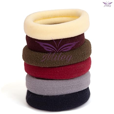 Miley Rubber band for hair - 30 pcs | Exact Colors as Pic, hair bands for women | Plain Pastel Shades | Quality Hair Ties for Women Ponytails and braids - Image 3