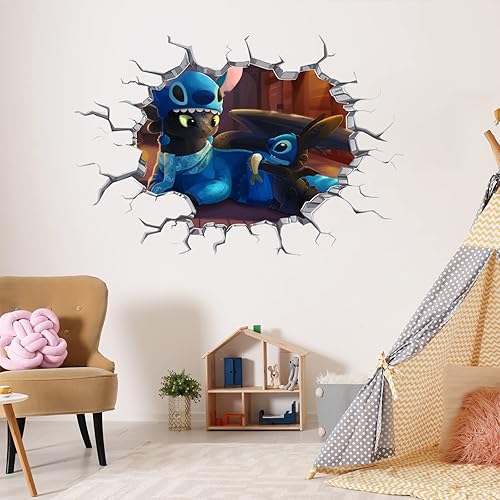 Miniatura 1 de Calcomanías de pared de puntada lindas calcomanías gráficas impermeables para dormitorio baño sala de estar cuarto de bebé diseño de arte de vinilo
