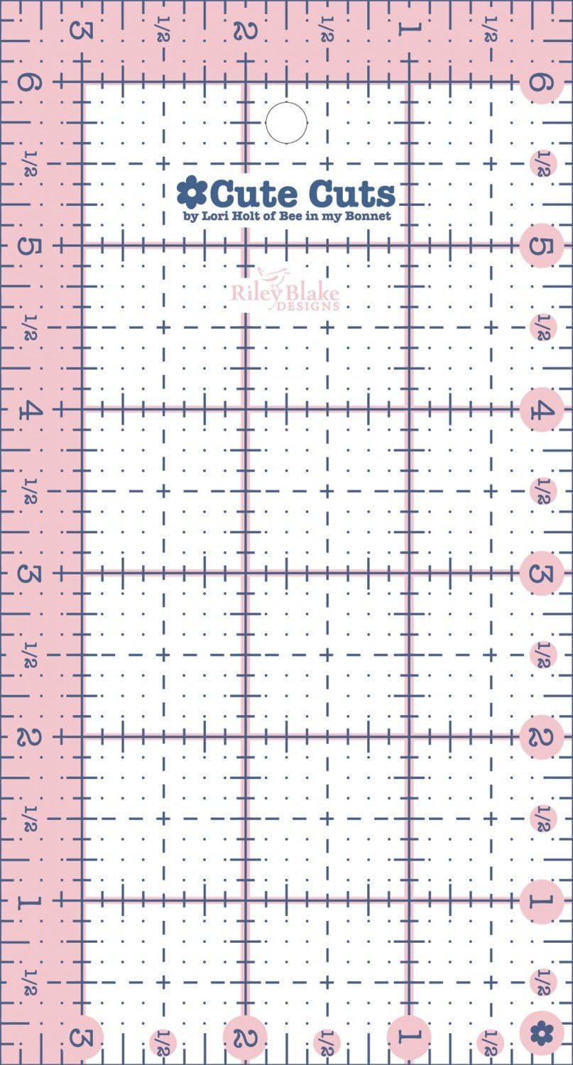 Lori Holt Riley Blake Cute Cuts Ruler 3.5"X6.5"-STCC5541