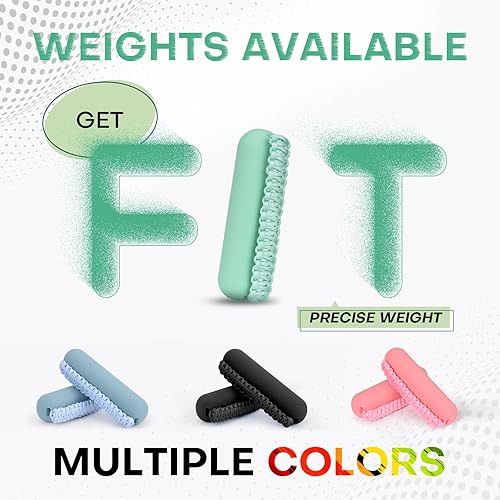 Miniatura 5 de Hikeen - Juego de pesas de mano para mujeres y hombres, mancuernas suaves de 2 (1lb, 2lbs o 3lbs), peso para caminar con correa para manos para
