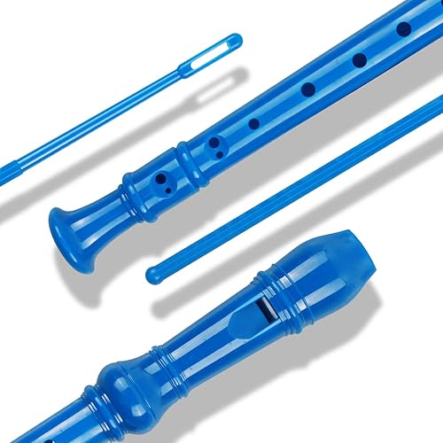 Miniatura 12 de Grabadora soprano Flauta descante de 8 agujeros, clarinete ABS, estilo alemán, flauta aguda, llave C para niños con tabla de dedos, instrucciones 3