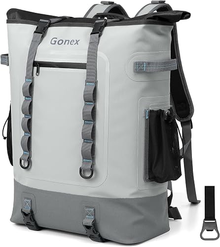 Gonex Cooler Backpack, 40 Can Insulated Soft Backpack Cooler Bag for Men Women, Waterproof Nylon TPU Cooler Backpack for Beach, Picnic, Lunch and Camping
