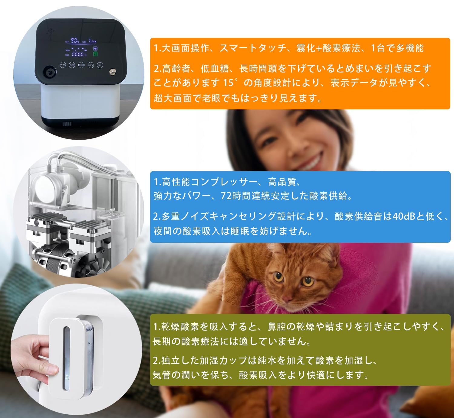 Amazon.co.jp: ペット用 酸素濃縮器・老犬猫対応｜90%酸素生成・72時間 