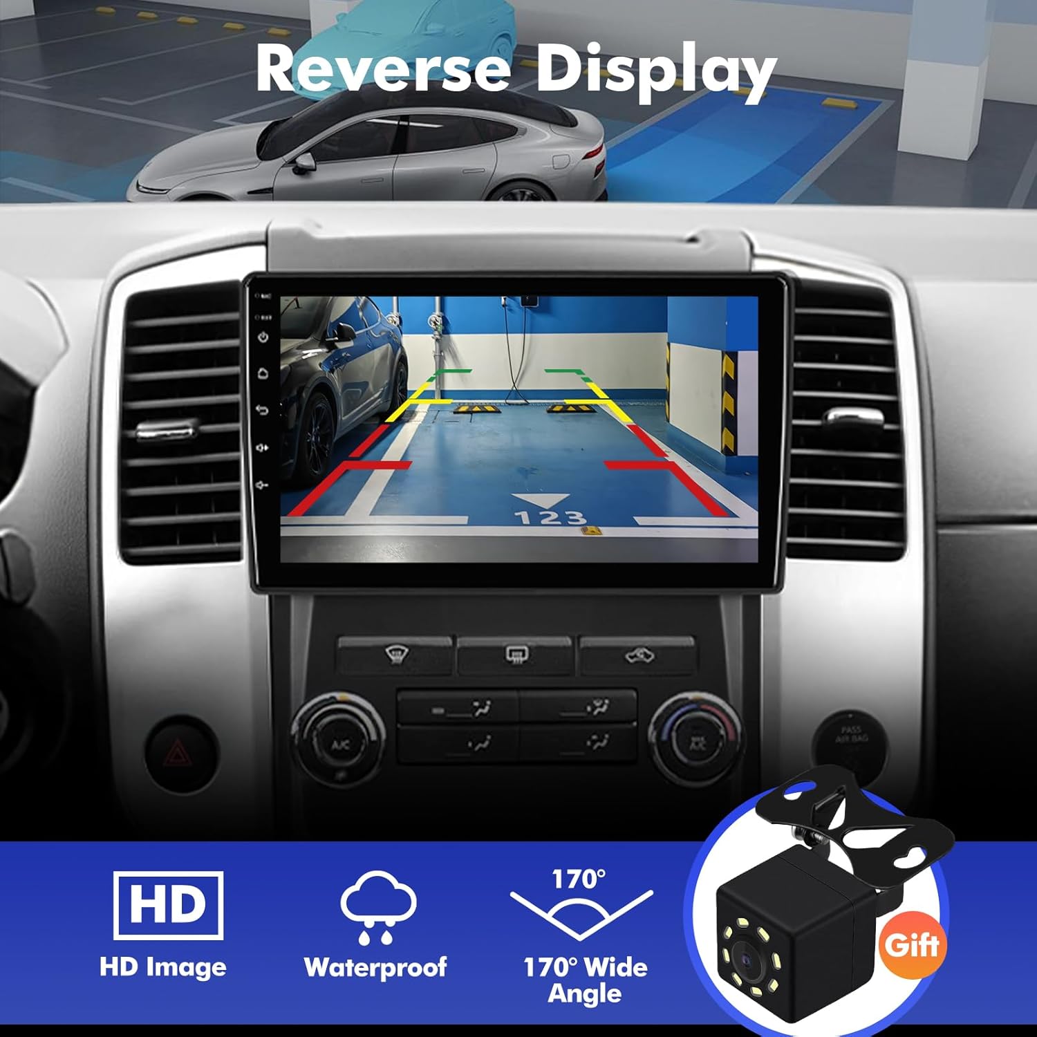 9 Inch IPS Touchscreen Android 14 Car Stereo for Nissan Frontier Xterra 2009-2012 with Wireless CarPlay & Android Auto 2+64GB Car Radio, Support WiFi 6, Bluetooth,5.4, Backup Camera, SWC