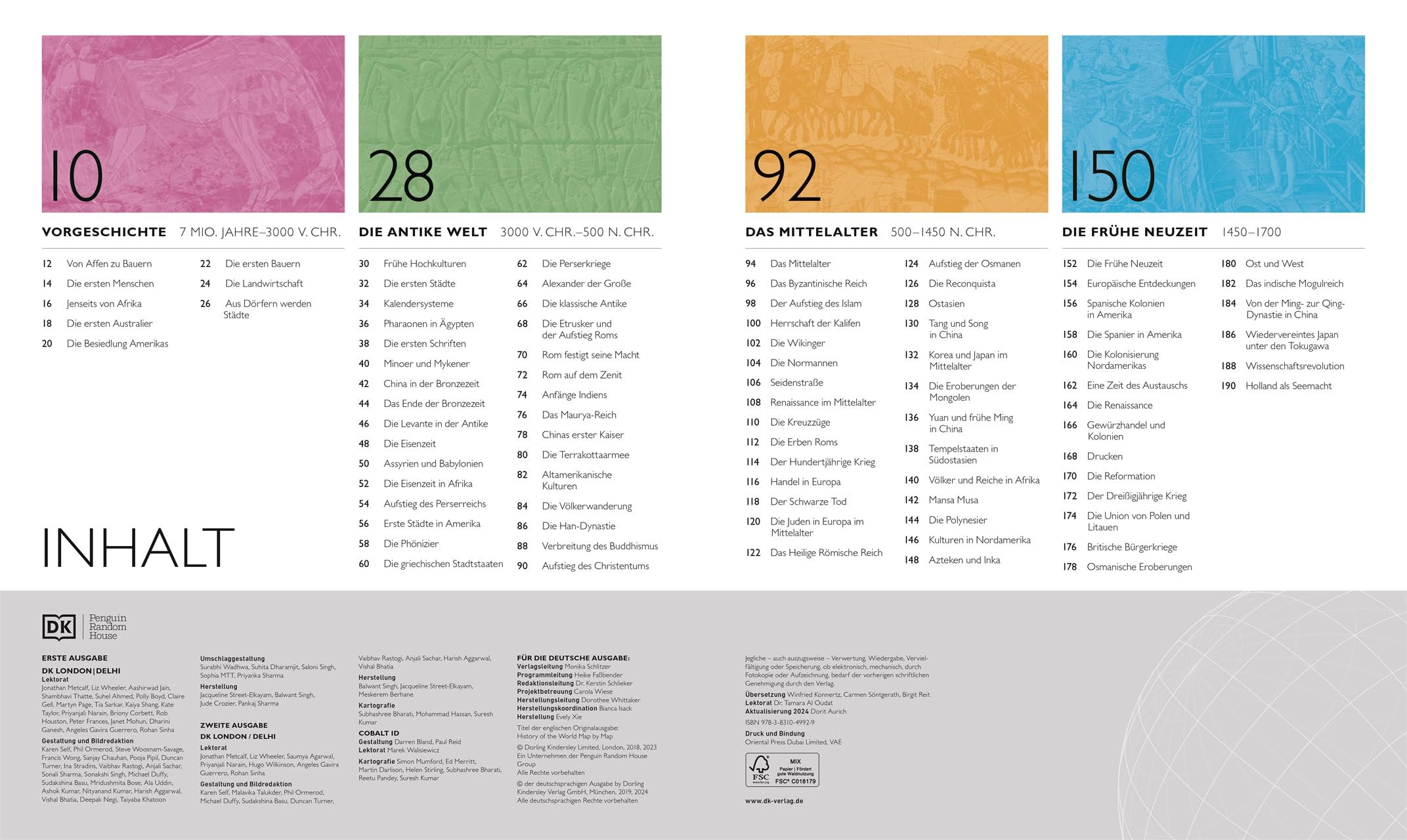 Die Geschichte der Welt in Karten: Über 140 thematische Karten, Zeitleisten und Grafiken illustrieren die wichtigsten Ereignisse der Weltgeschichte