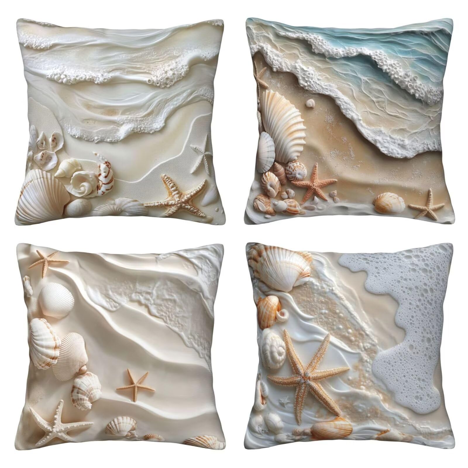 Housses de coussin plage 60x60 cm pour décorer votre salon