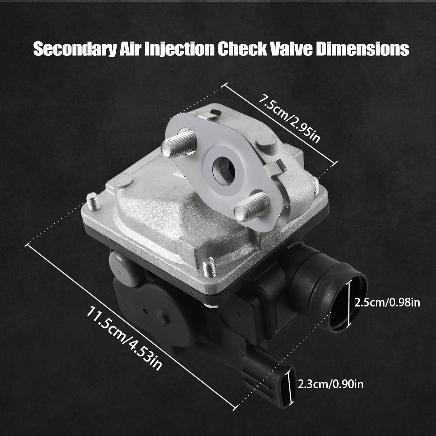 12639108 Secondary Air Injection Check Valve - Tesmirror Secondary Air Injection Check Valve Fit for GMC Terrain, for Chevrolet Equinox/Impala/Malibu, for Buick LaCrosse Regal, Replace #101392-5170