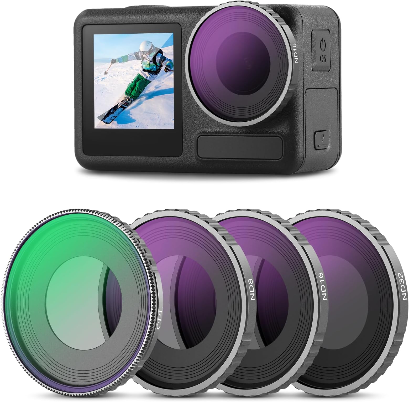 Set Filtri ND Per DJI Osmo Action 3/4/5 Pro - 6 Pezzi, ND8-ND1000 + CPL, Per Action Camera - Foto 7