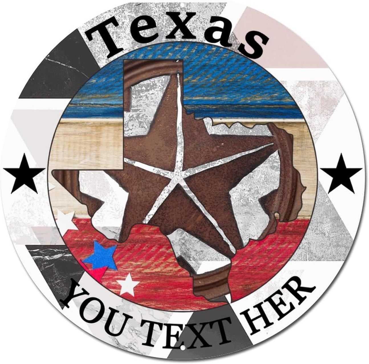 Personalized Texas Independence Day Metal Signs Metal Stars for Outside Tin Signs Durable Texas Wall Art Outdoor Road Signs 9x9in for Hanging to Display in Your Home Bar Garage Or Restaurant image 4