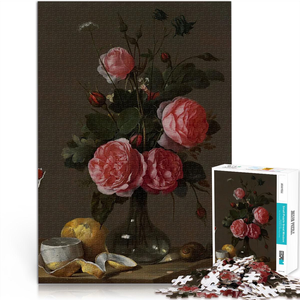 Blumenstillleben Puzzle 2000 Teile für Erwachsene Anspruchsvoll, Aber lustig und humorvoll Verbessern Sie das Gedächtnis 70x100cm