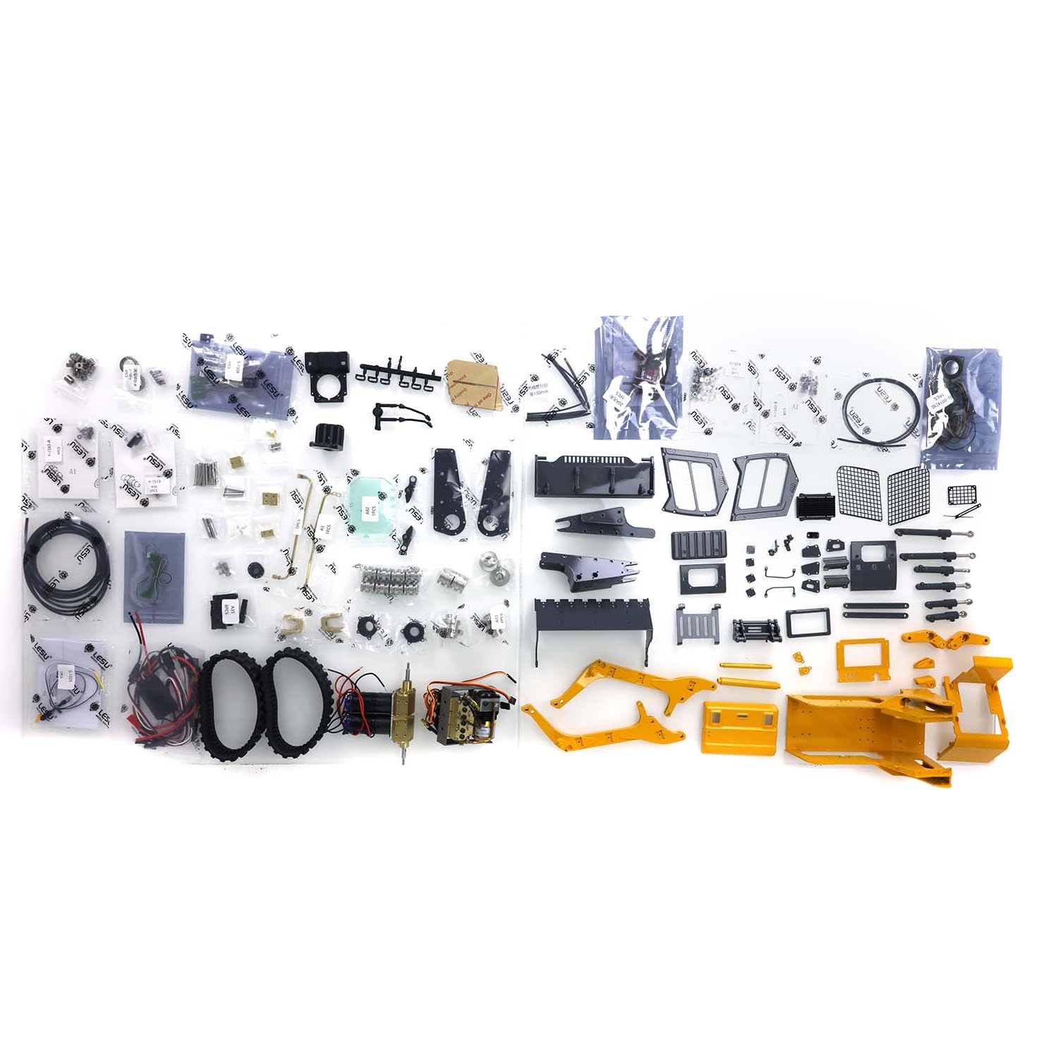 LESU Painted Aoue Lt5 Metal 1 14 RC Hydraulic Skid-Steer Loader Car Sound Light Kit Model Lipo Battery