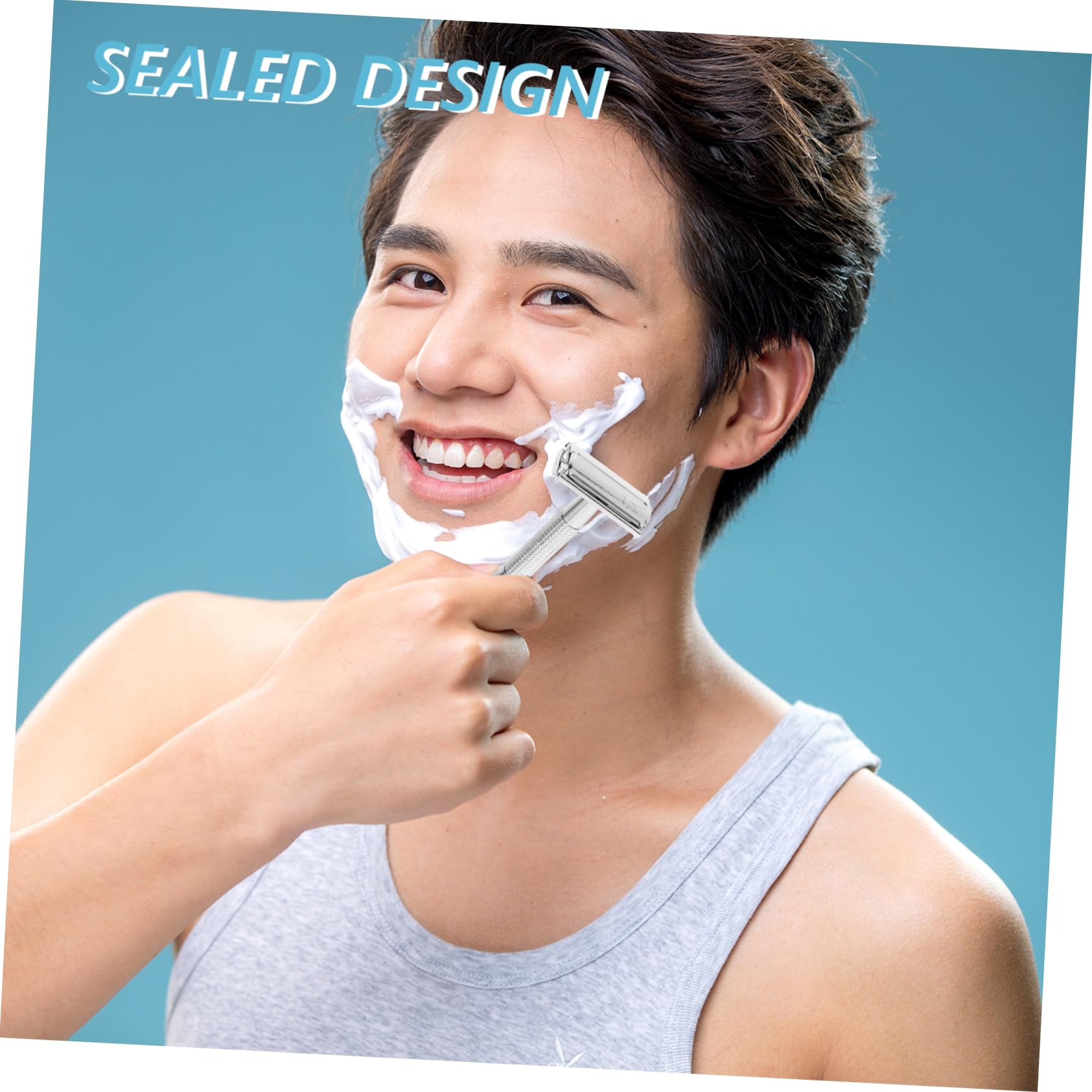 SOESFOUFU Beard Trimmer Double Sided Razor Vintage Style Manual Beard Shaver Face Razor