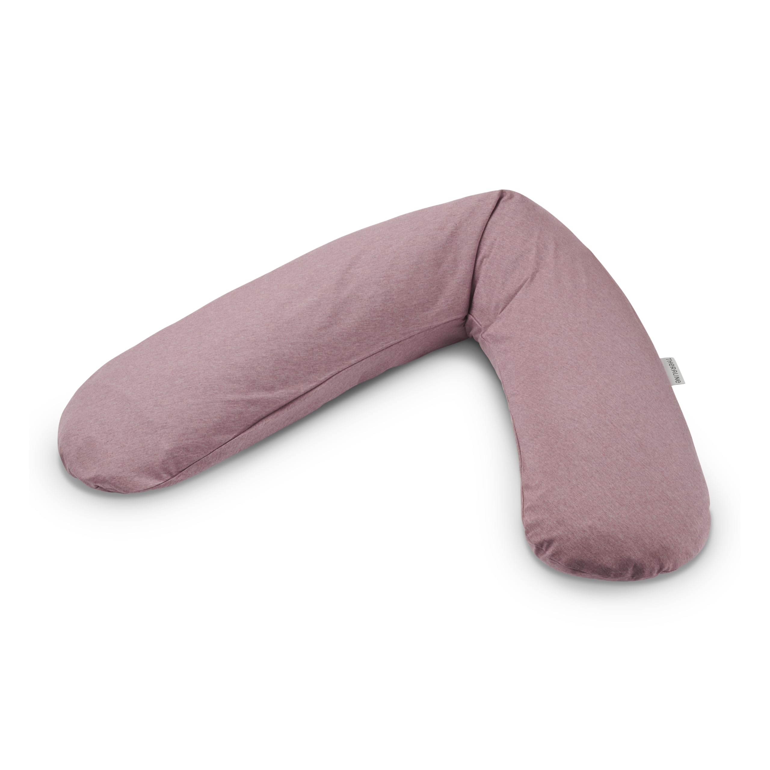 Theraline Coussin de grossesse original pour dormir, coussin de positionnement latéral avec housse, coussin confortable avec garnissage en perles, oreiller de corps et oreiller de grossesse (bois de