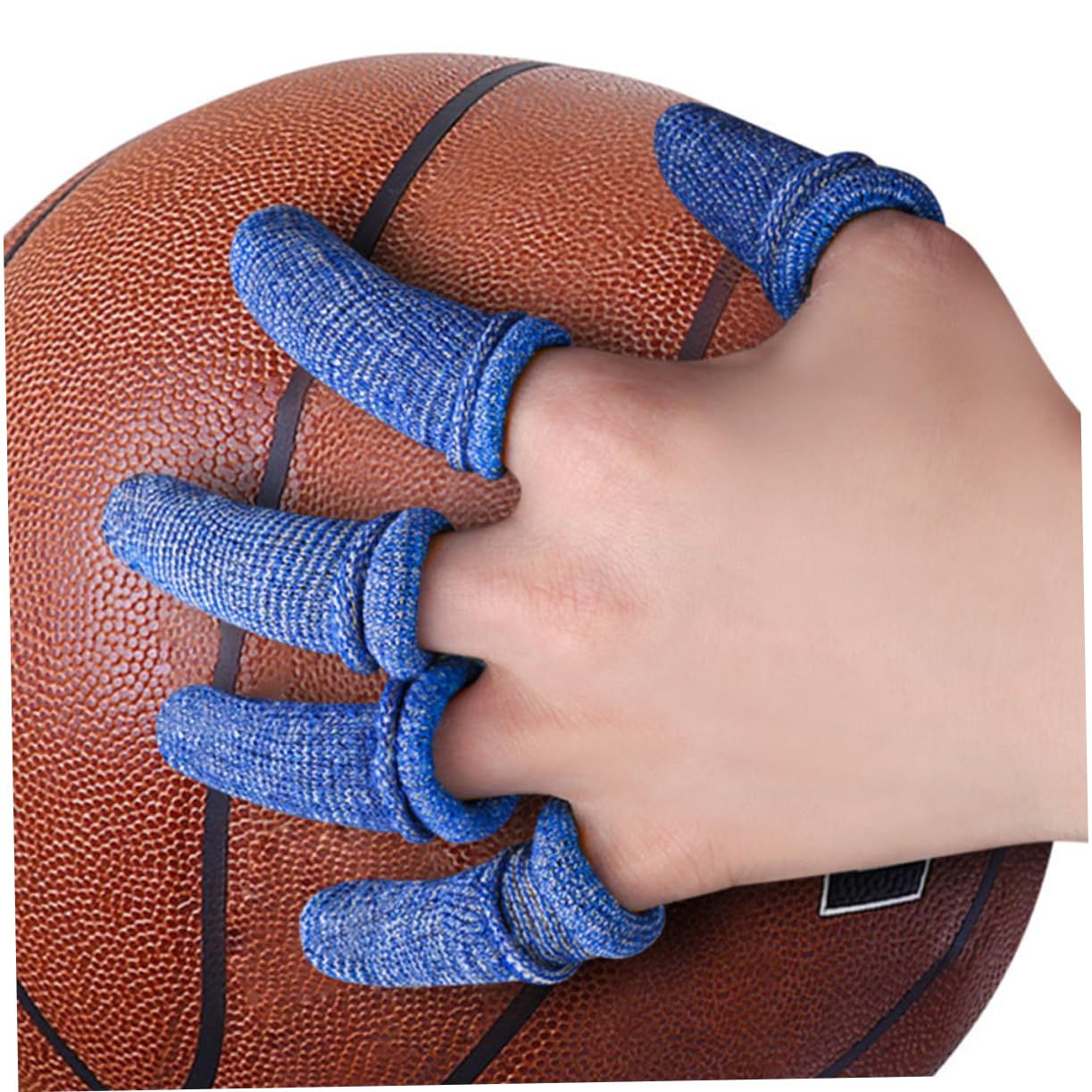 SUPVOX 10pcs Reusable Finger Cots Soft Breathable and Elastic Finger Sleeve Protectors for Sports and Daily Use Convenient Thumb Cushioning Moisture-wicking Design