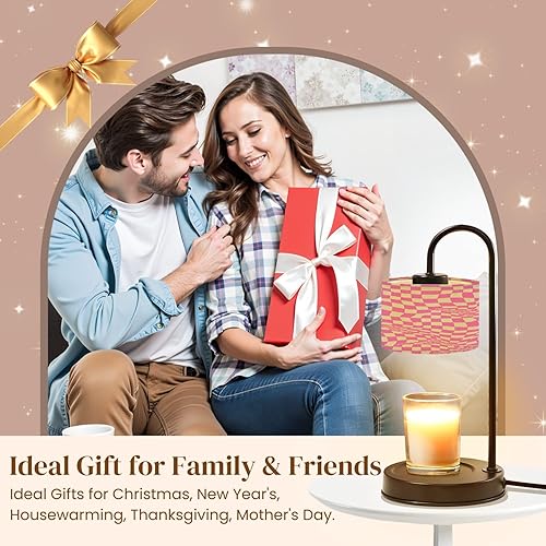 Miniatura 7 de Lámpara calentadora de velas con temporizador y atenuador, rejilla retro de los años 70, calentador de cera derretida con 4 bombillas, regalos de