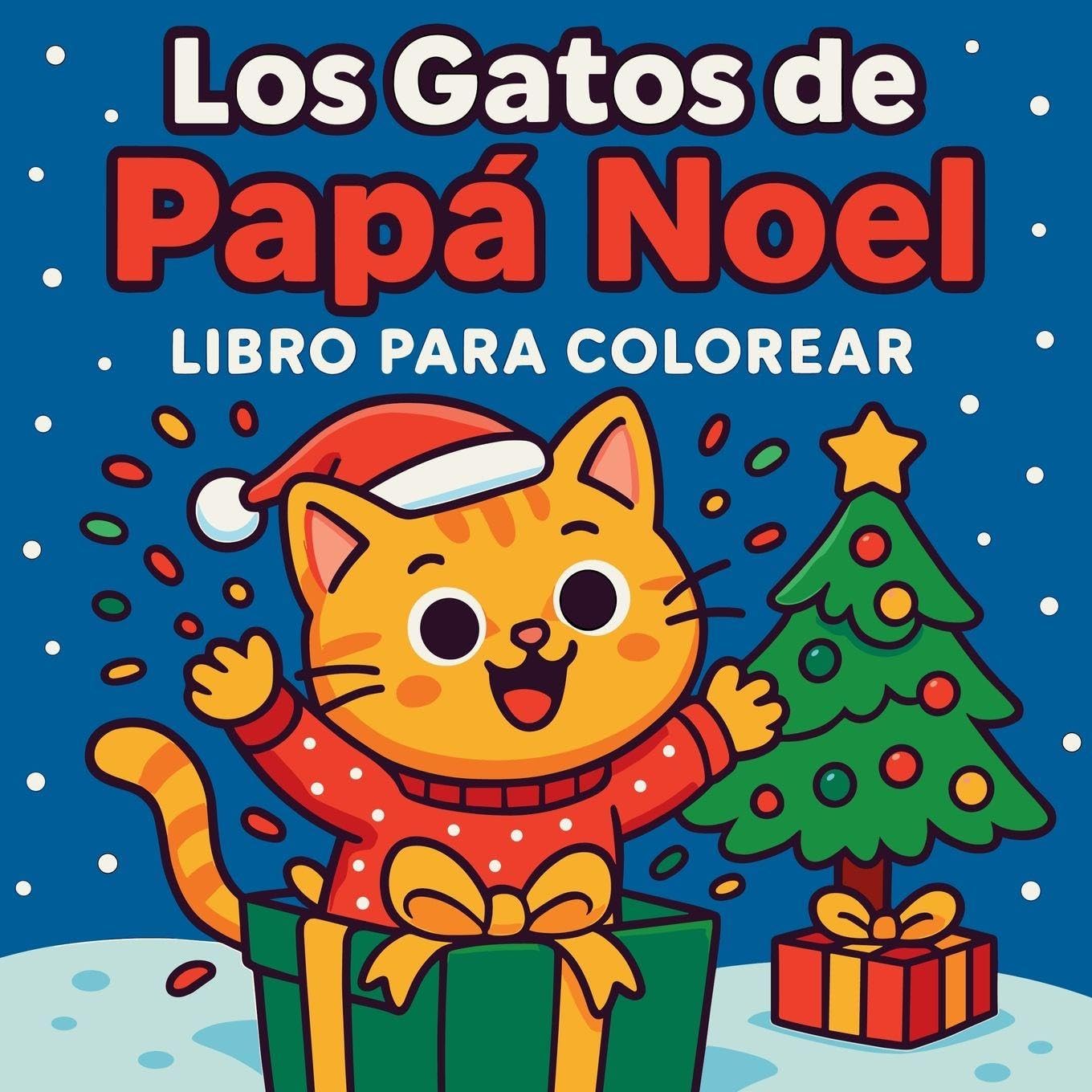 Los Gatos de Papá Noel - Libro para Colorear